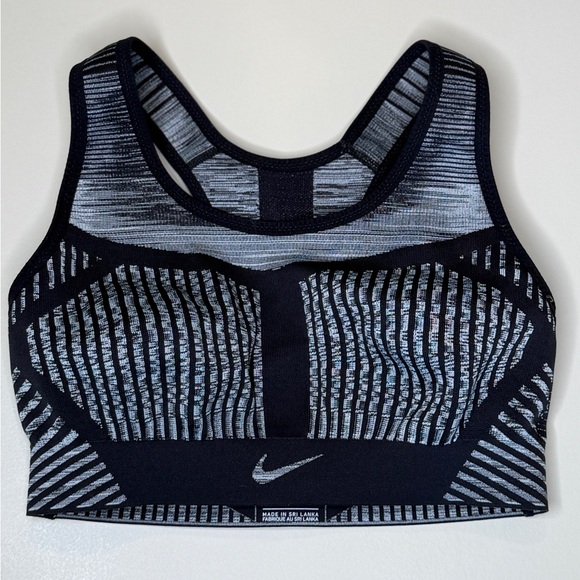 Nike Seamless Sports Bra Black Gray Size Small - Picture 3 of 4